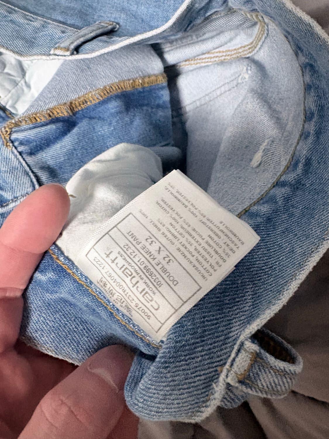 칼하트wip 더블니 연청 스톤워시 상품이미지3