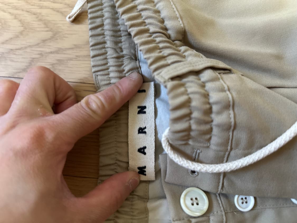 23ss 마르니 베이지색  배기 코튼 팬츠 s사이즈(새상품급!!) 상품이미지4