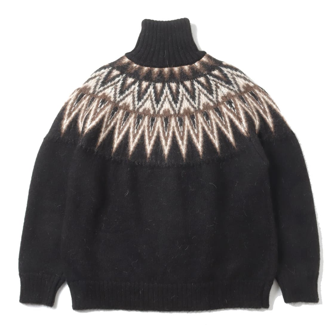 [3] 마카웨어 23aw 스노우패턴 드라이버스 점퍼 알파카 니트 스웨터 상품이미지2