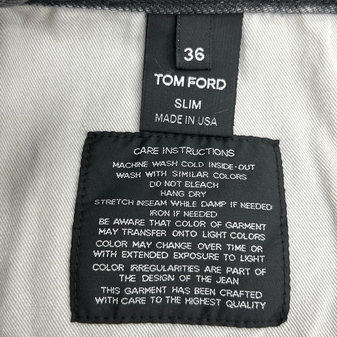 Tomford 톰포드 슬림핏 그레이 워싱 데님 팬츠 36 상품이미지8