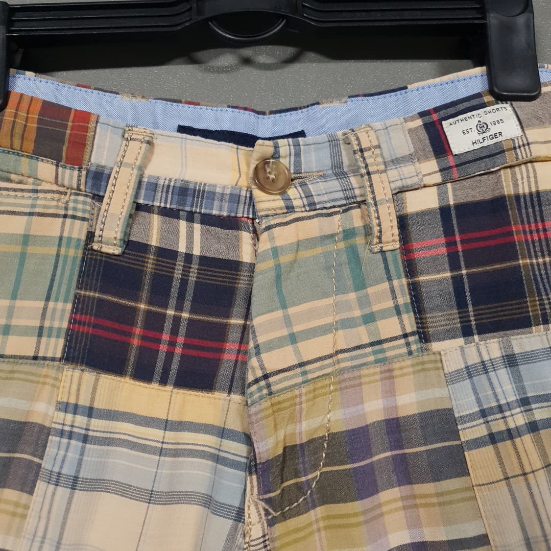 32~33) 타미힐피거 마드라스 패치워크 반바지 쇼츠 하프 팬츠 베이지 상품이미지4