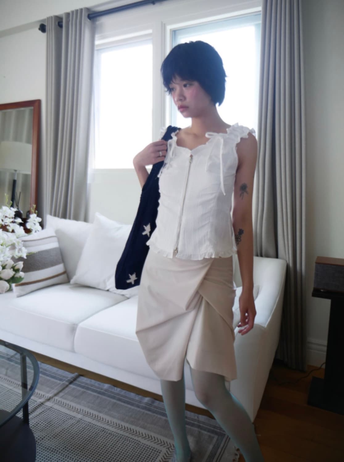 튤립 미디 스커트 상품이미지1