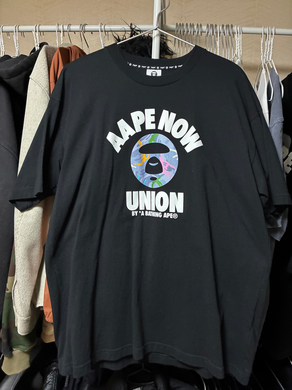 에이프 문페이스 반팔 티셔츠 블랙 상품이미지2