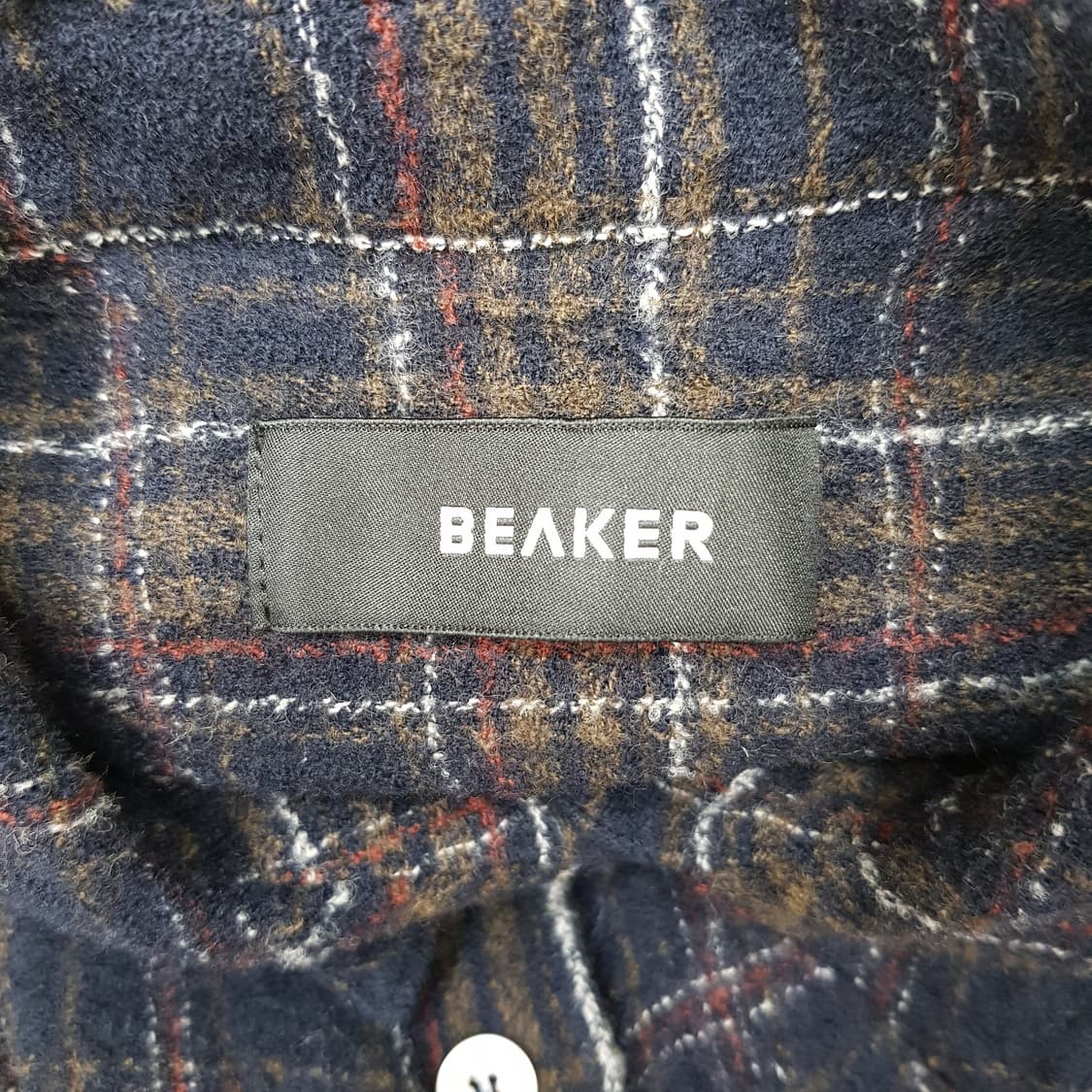 비이커 BEAKER 2021 체크 울 블렌드 크롭 셔츠 자켓 1사이즈 상품이미지5