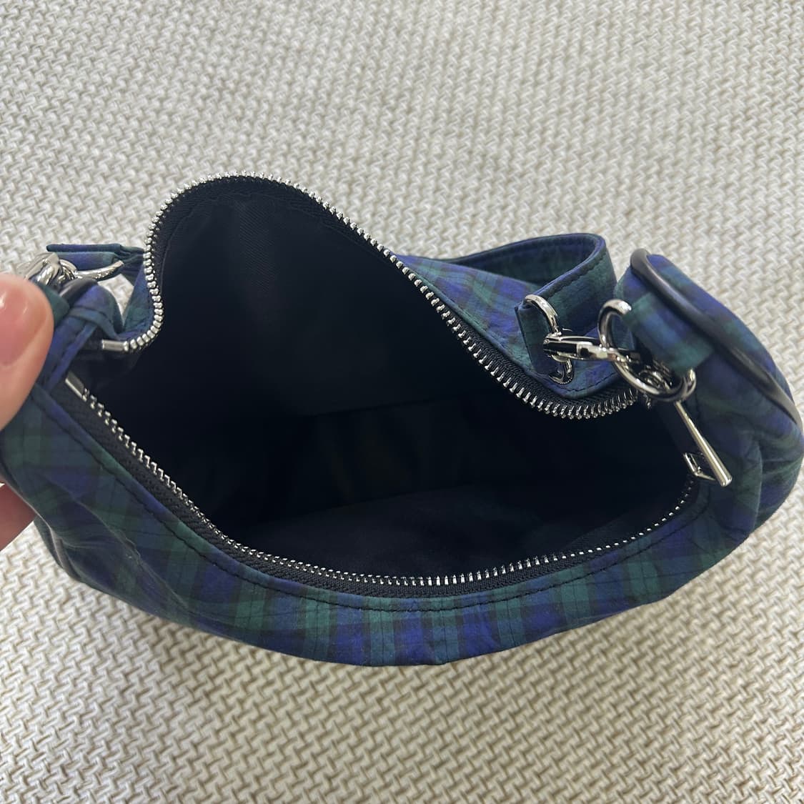 실측확인 폴로랄프로렌 체크 호보백 0406D 상품이미지2