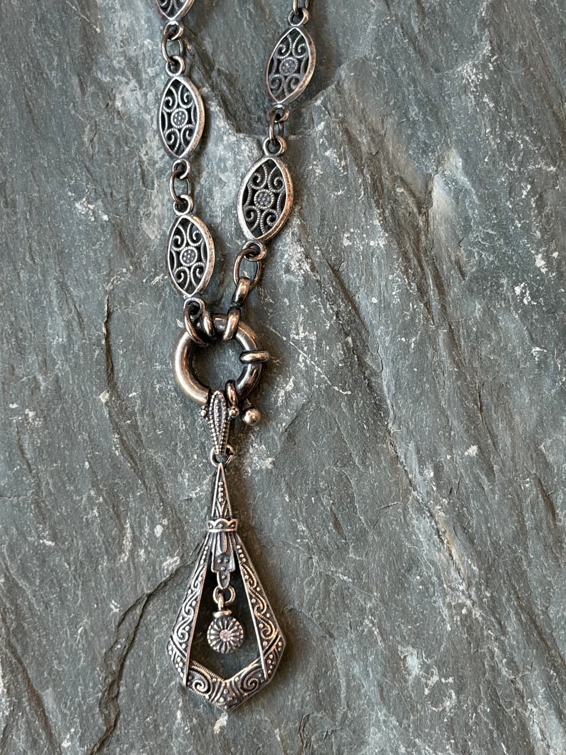 오리엔탈 드롭 실버 네크리스 상품이미지4