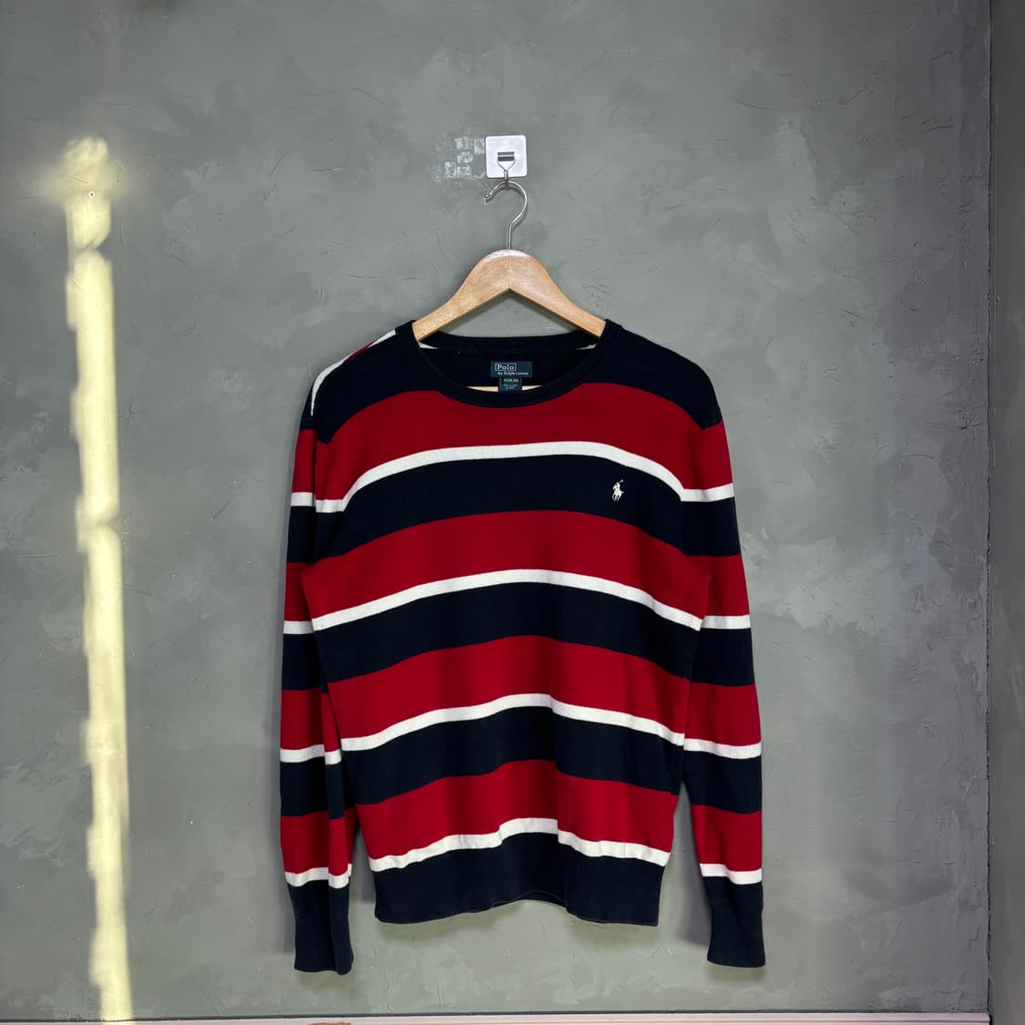 폴로 랄프로렌 스트라이프 니트 레드 네이비 상품이미지1
