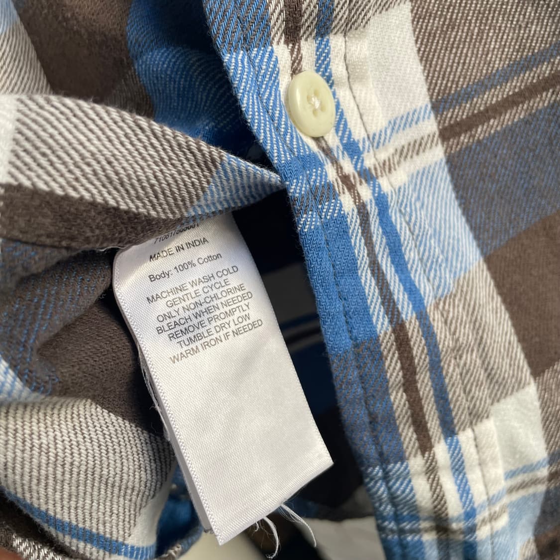 폴로 랄프로렌 브라운 블루 체크 셔츠 상품이미지5