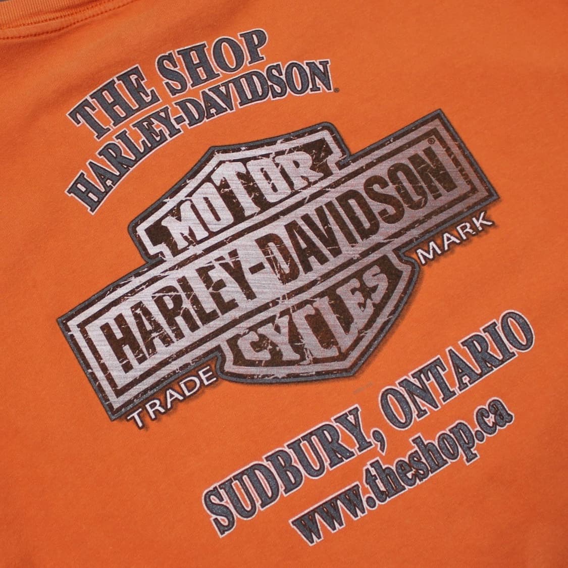 00's Harley-Davidson 할리 데이비슨 USA 오렌지 반팔 상품이미지3