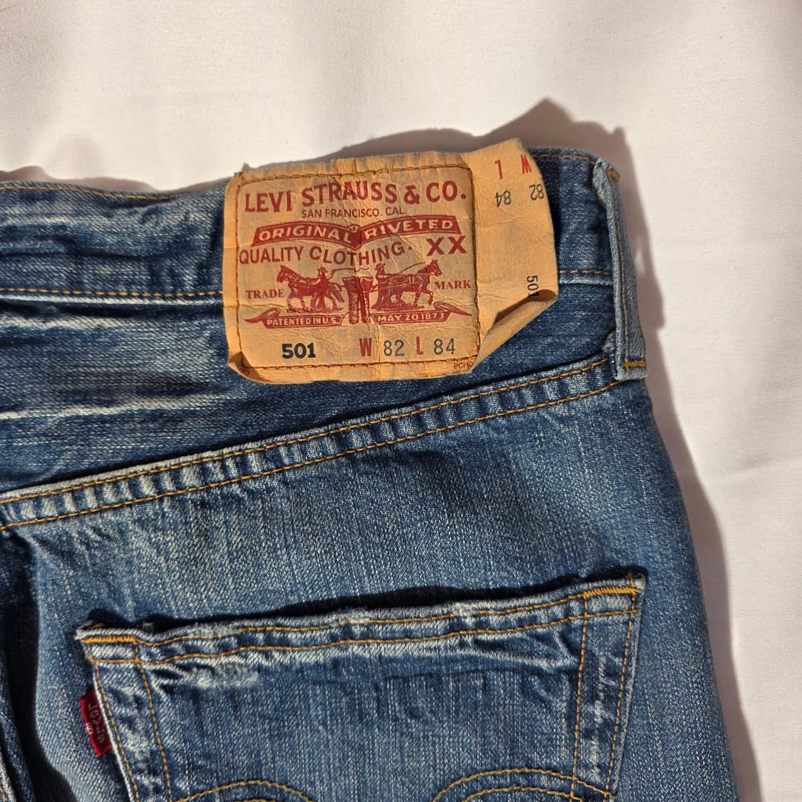 [W82L84]리바이스 501 빈티지 워싱 데님팬츠 상품이미지7