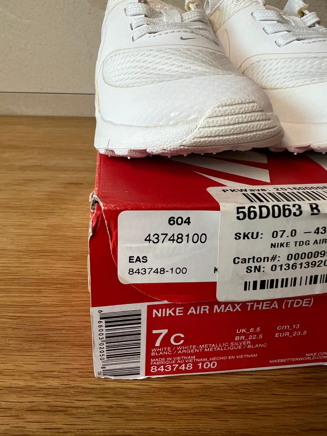 [130mm] [새제품] 나이키 에어맥스 테아 (올화이트) 상품이미지7