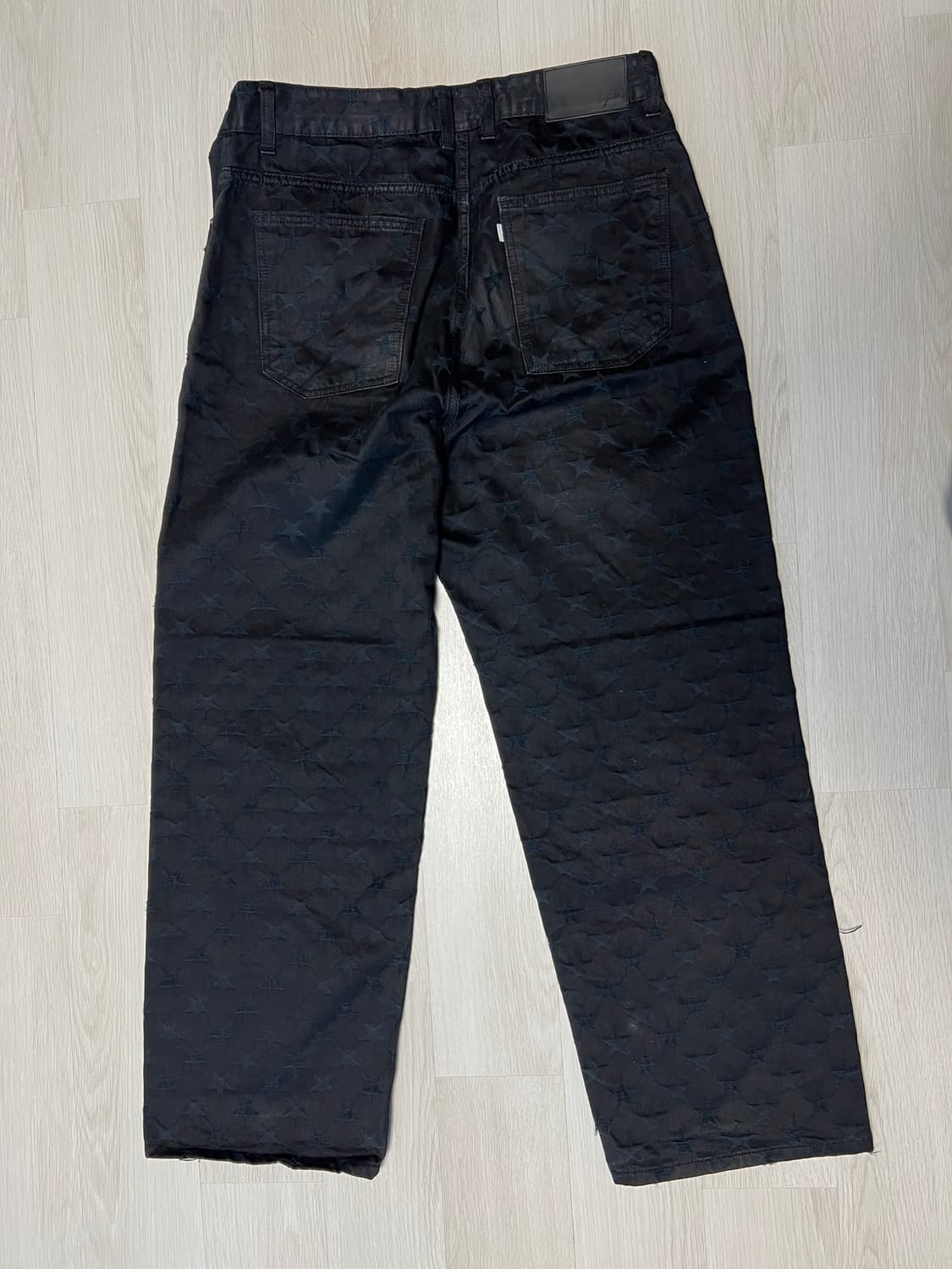 [Youth] black star wide denim pants 상품이미지5