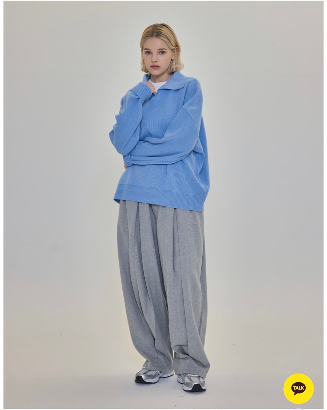 [새제품] 카고브로스 오버핏 니트 - 소라 상품이미지8