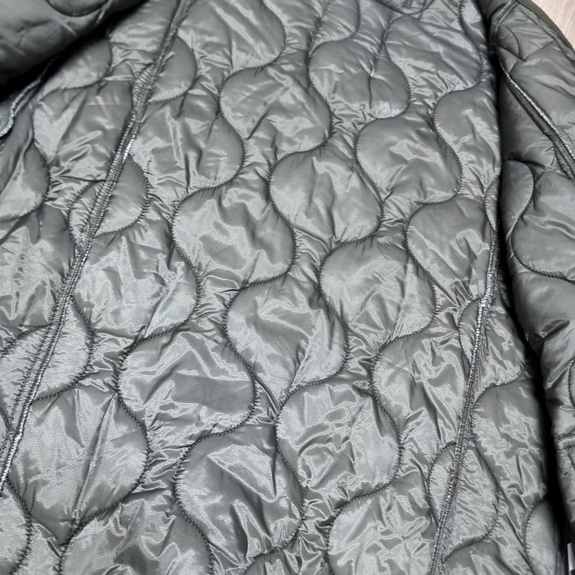 미군 카키색 퀼팅 자켓 간절기 깔깔이 아우터(105) 상품이미지4