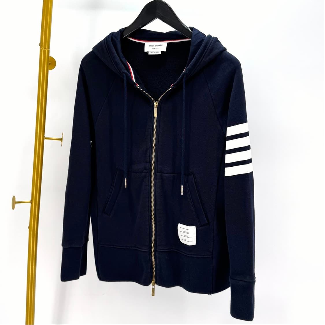 [3사이즈] 톰브라운 사선완장 후드집업 네이비 (MJT022H) 상품이미지3
