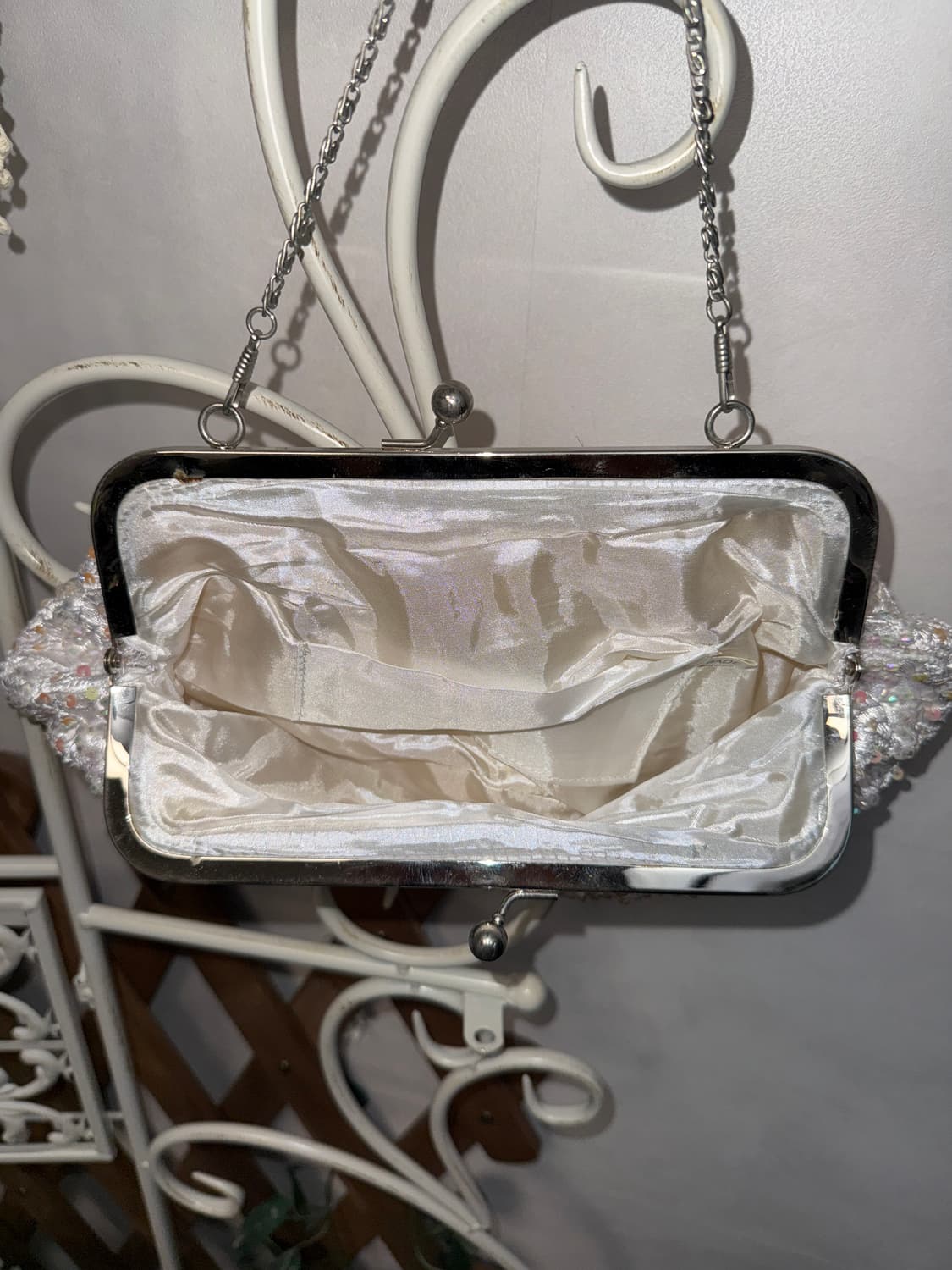 White fairy spangled beads chain bag 상품이미지5