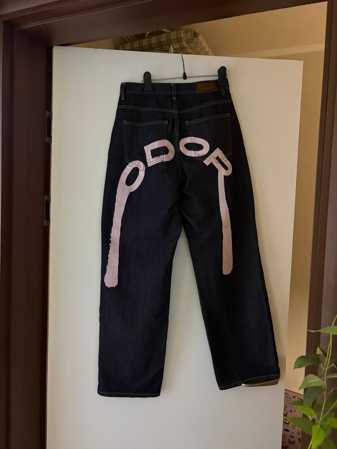 오도어 Logo drop denim in pink 상품이미지2