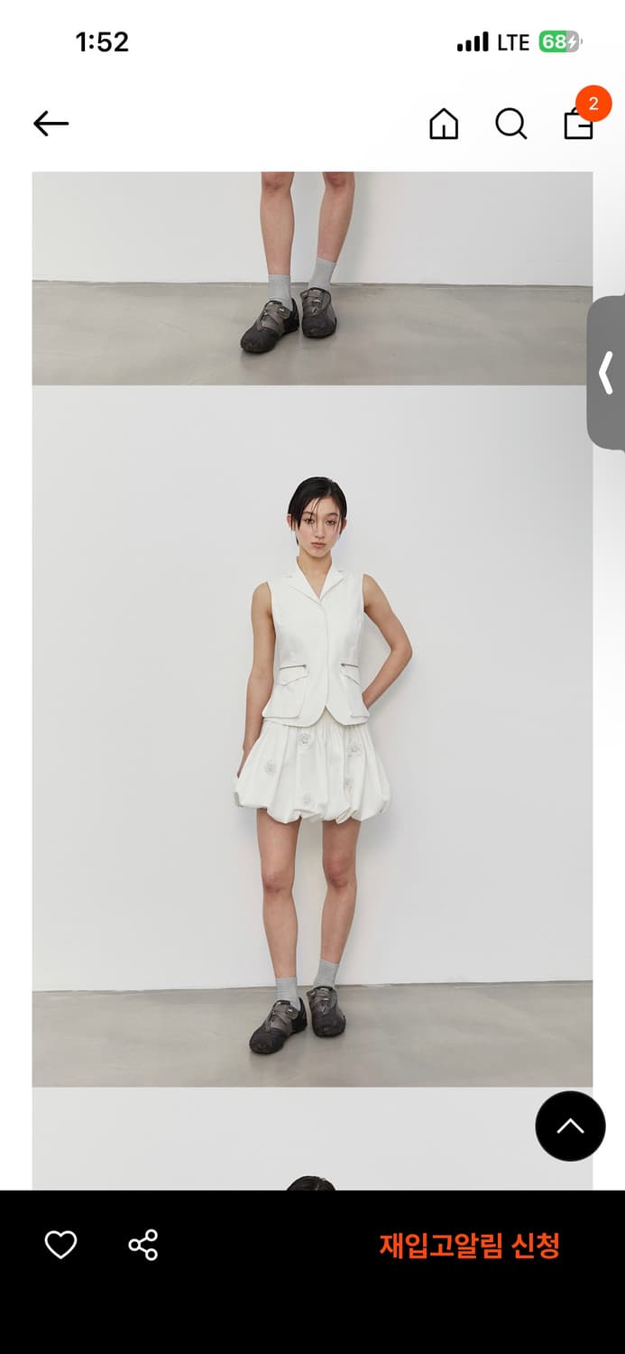 버뮬라 hourglass pocket vest (white) 상품이미지3