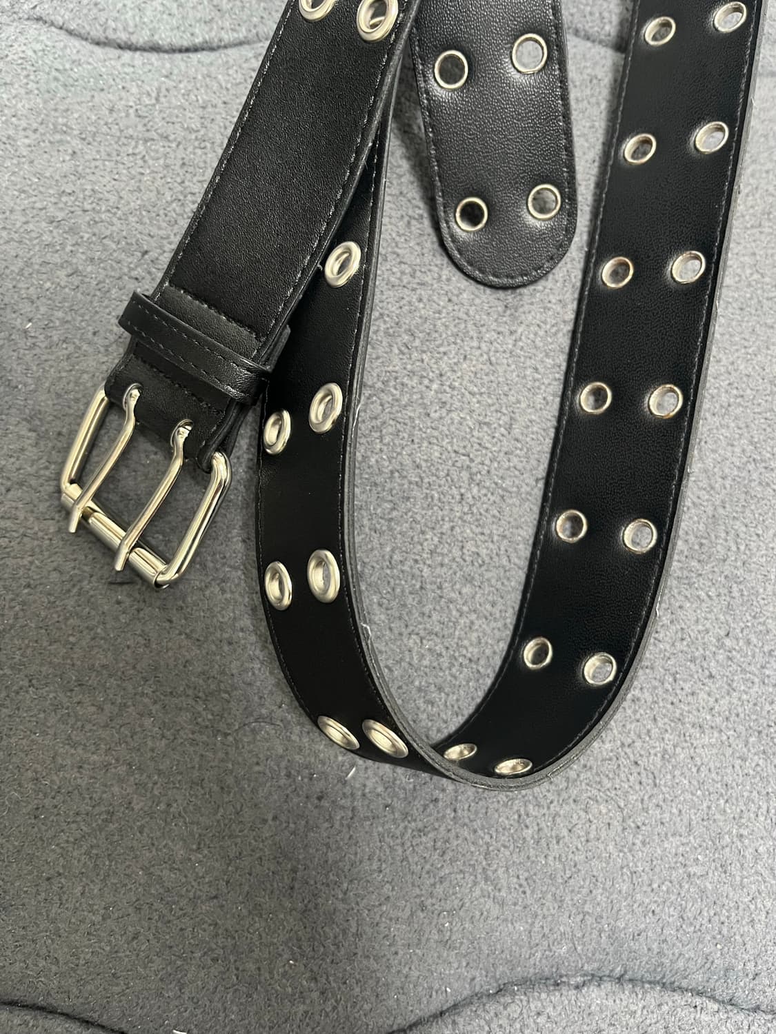 시그니처 더블 아일렛 벨트 블랙 상품이미지4