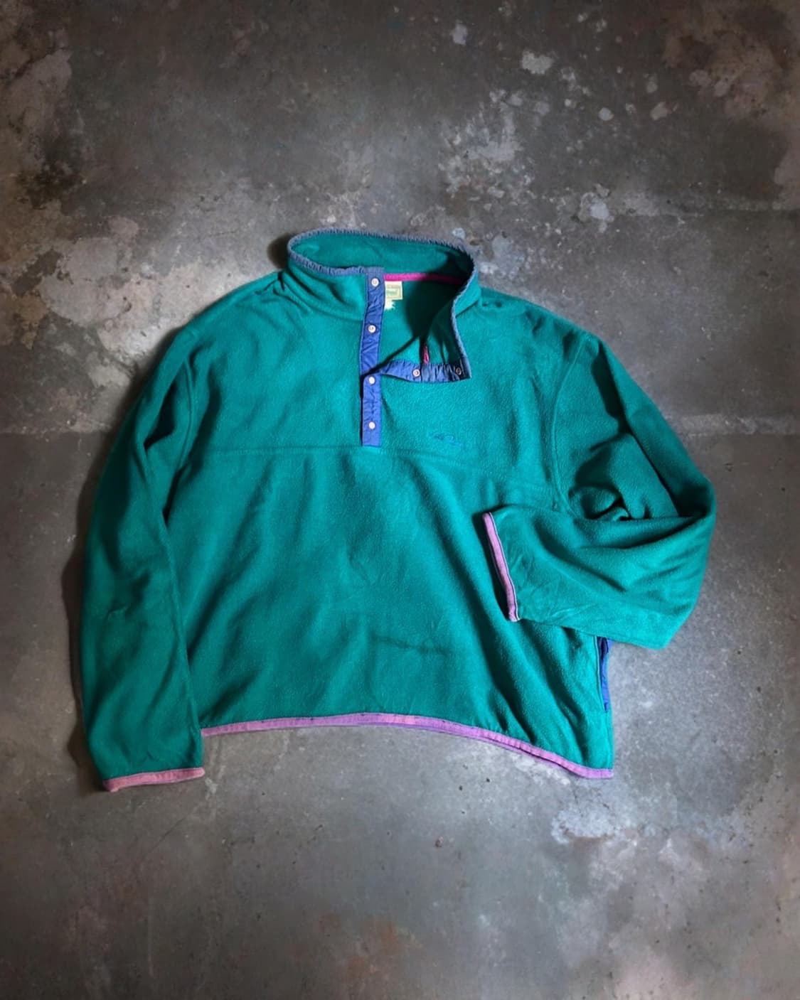 8~90s 엘엘빈 풀오버 플리스 스냅티 Made in USA 상품이미지1