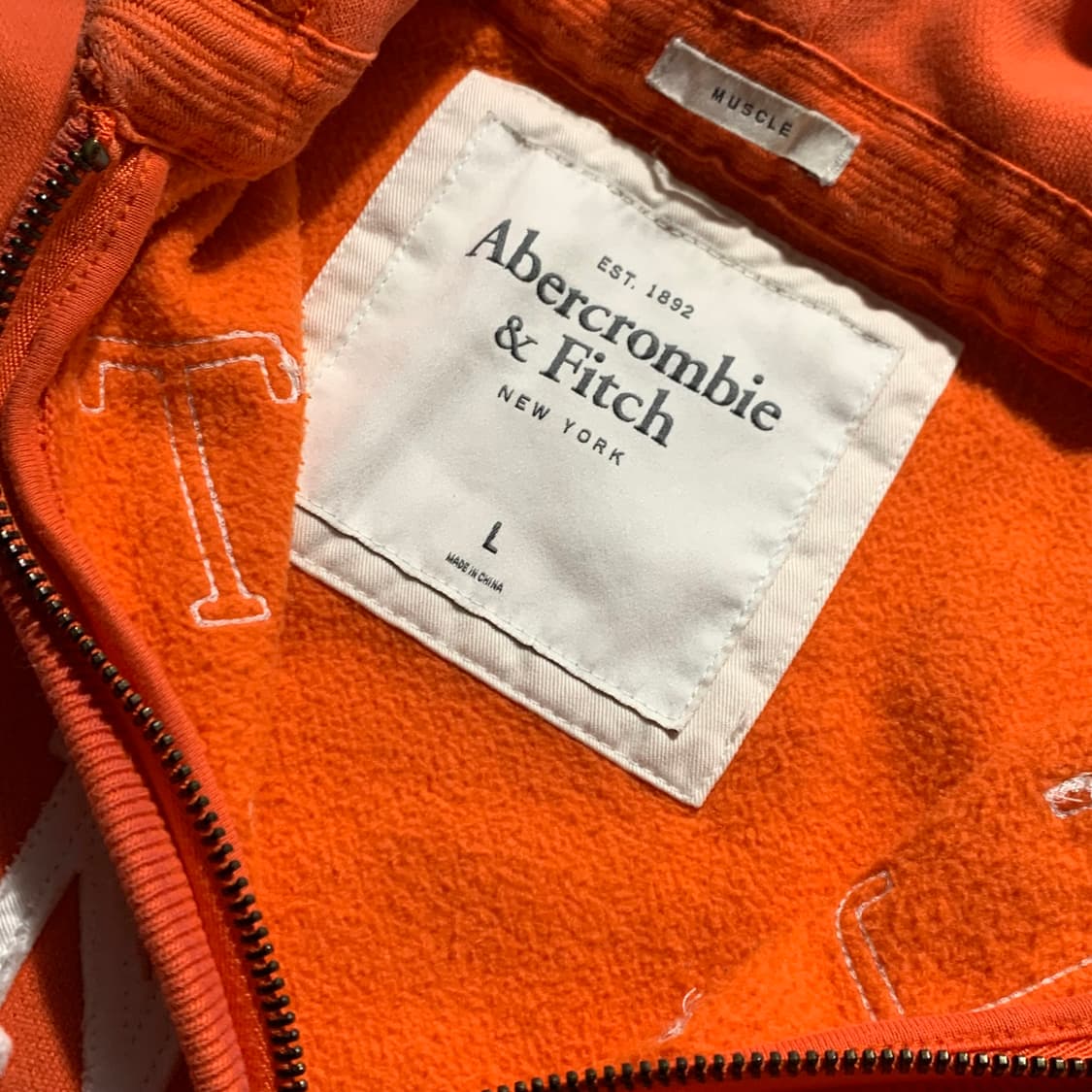아베크롬비 오렌지 빈티지 후드집업 상품이미지3