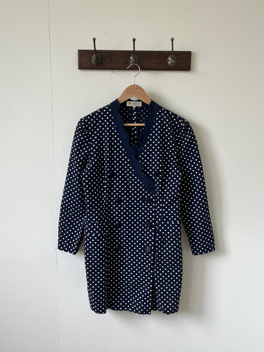 LANCETTI 도트 더블 자켓 상품이미지1