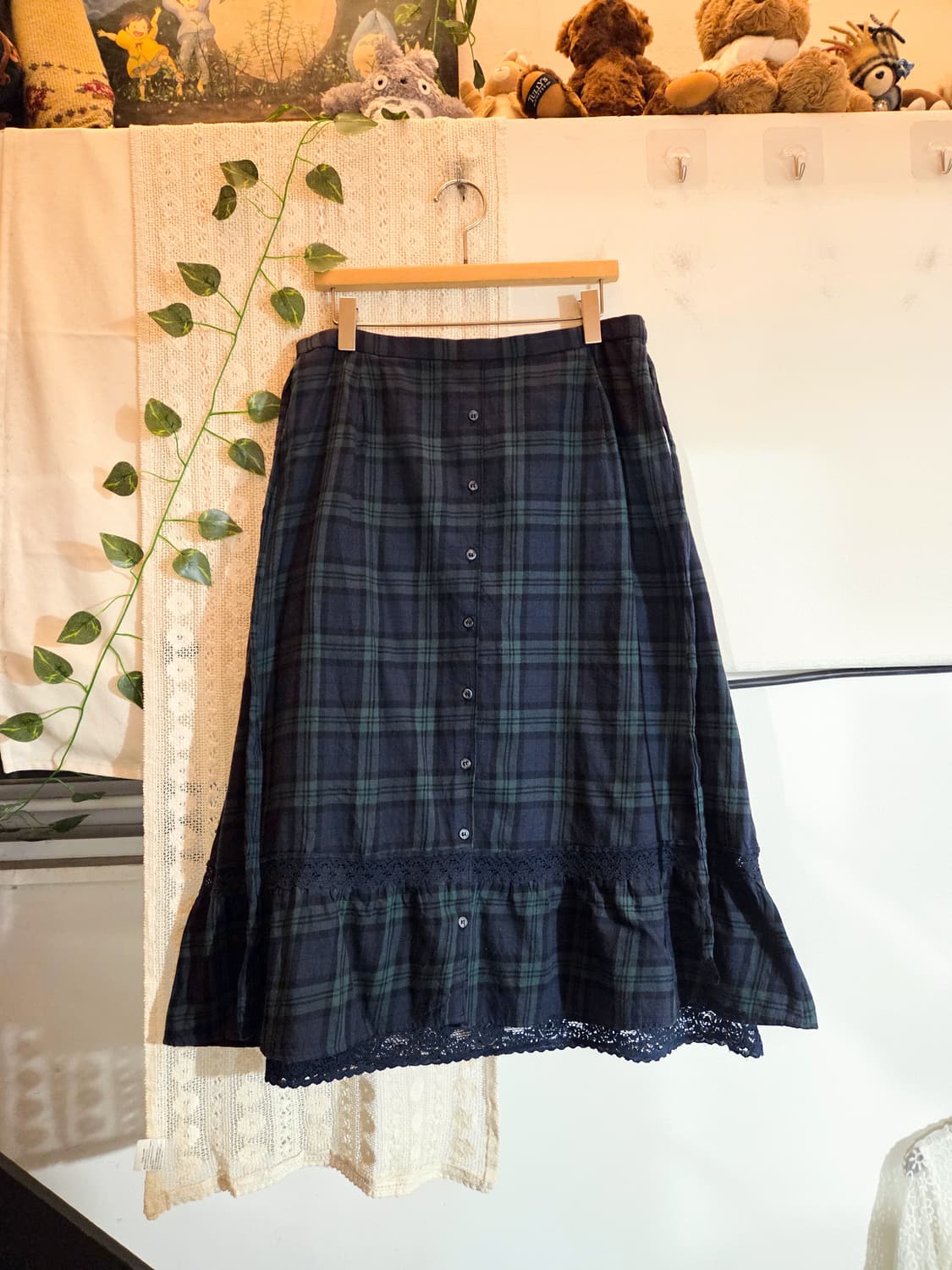 모리 체크 스커트 상품이미지1