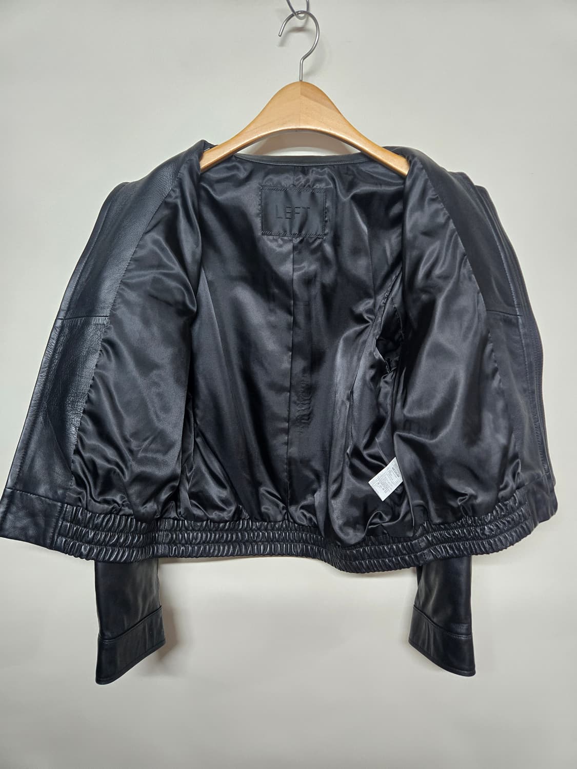 LEFT  램스킨  블랙 양가죽 블루종 자켓 M 상품이미지3