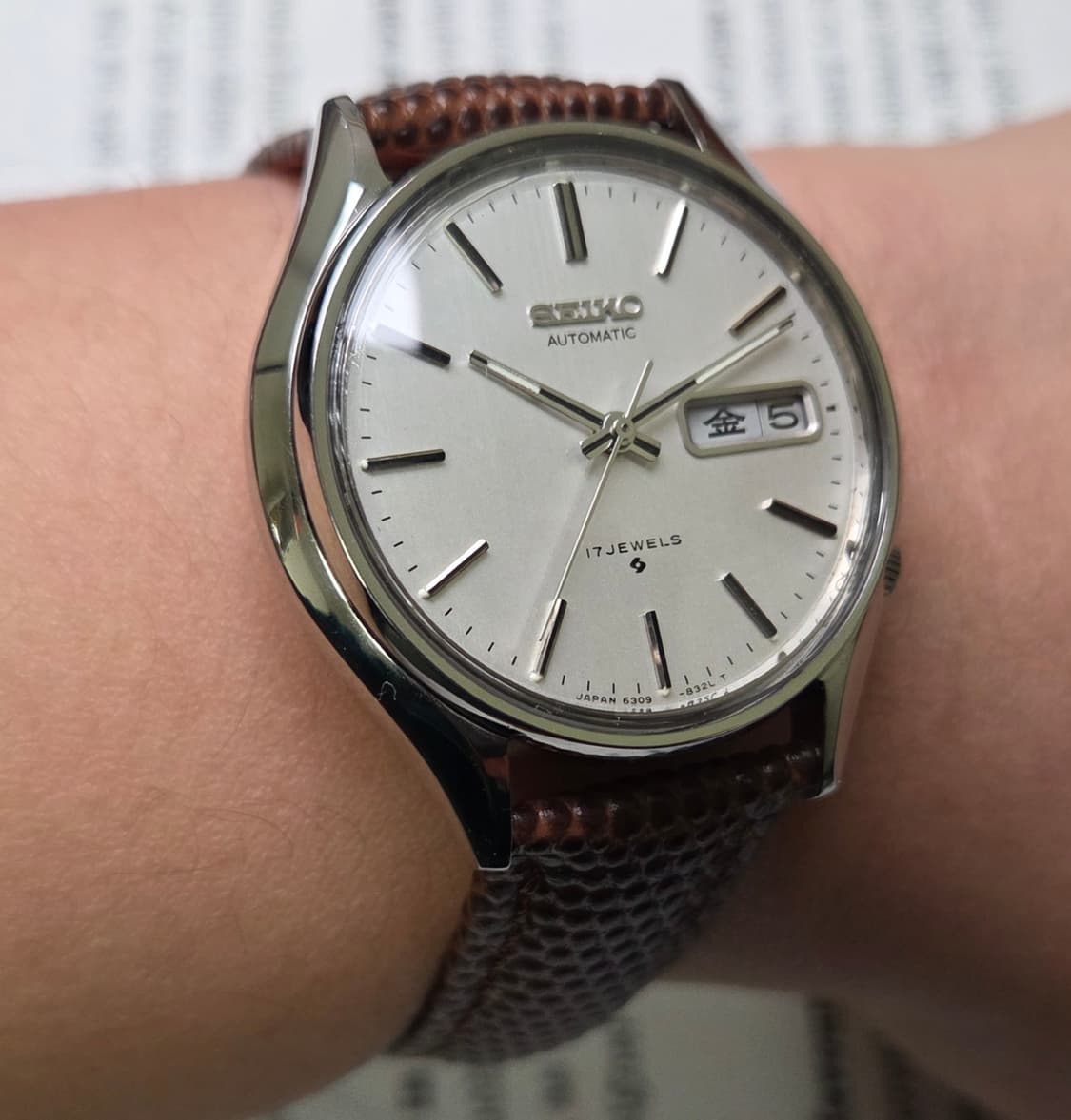 빈티지 세이코 C쉐잎 한자 데이데이트 오리지널 실버판 6309 오토매틱  상품이미지10