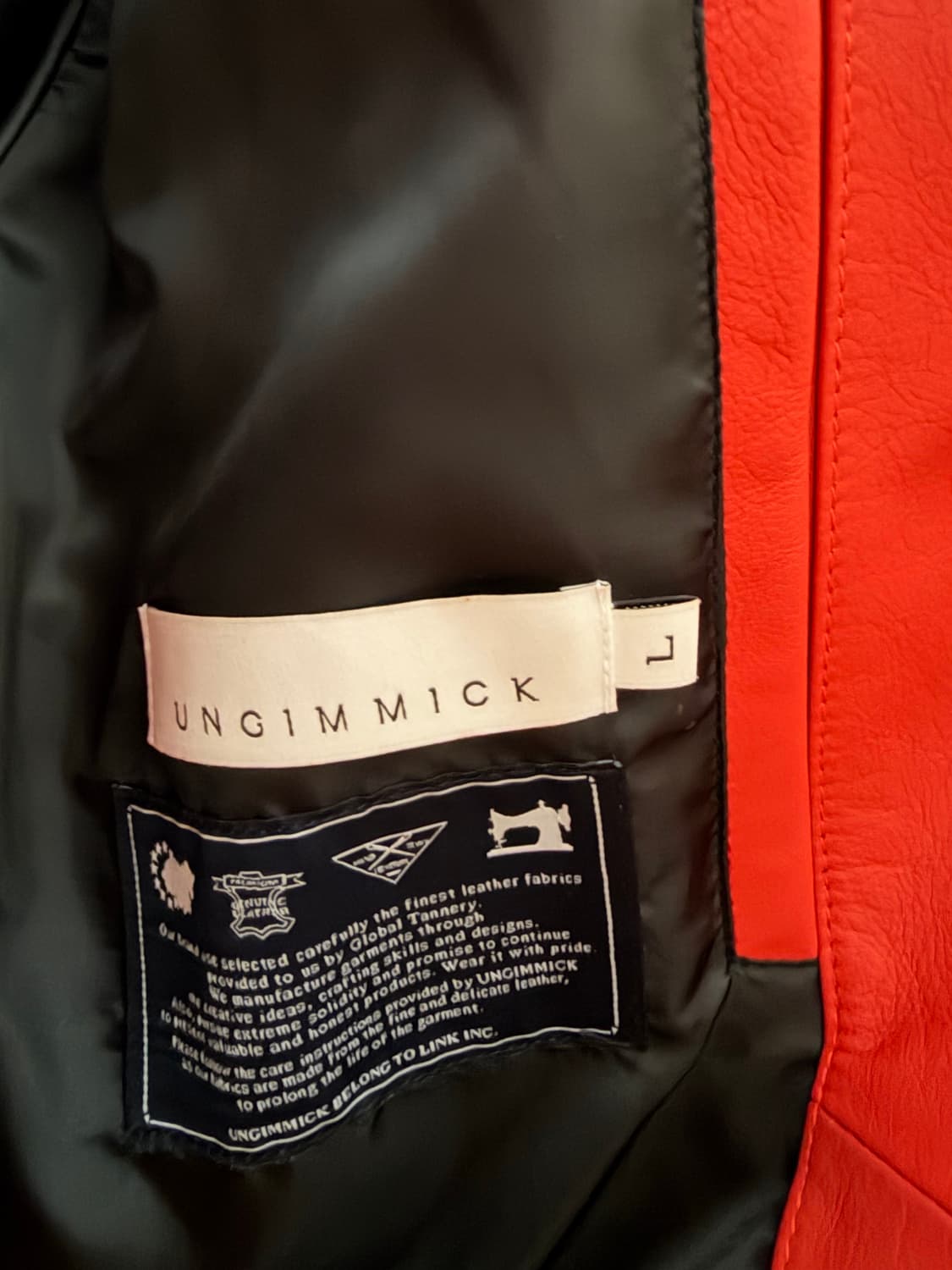 (새상품) 언지미크 스웨이드 자켓 L 레드 상품이미지4