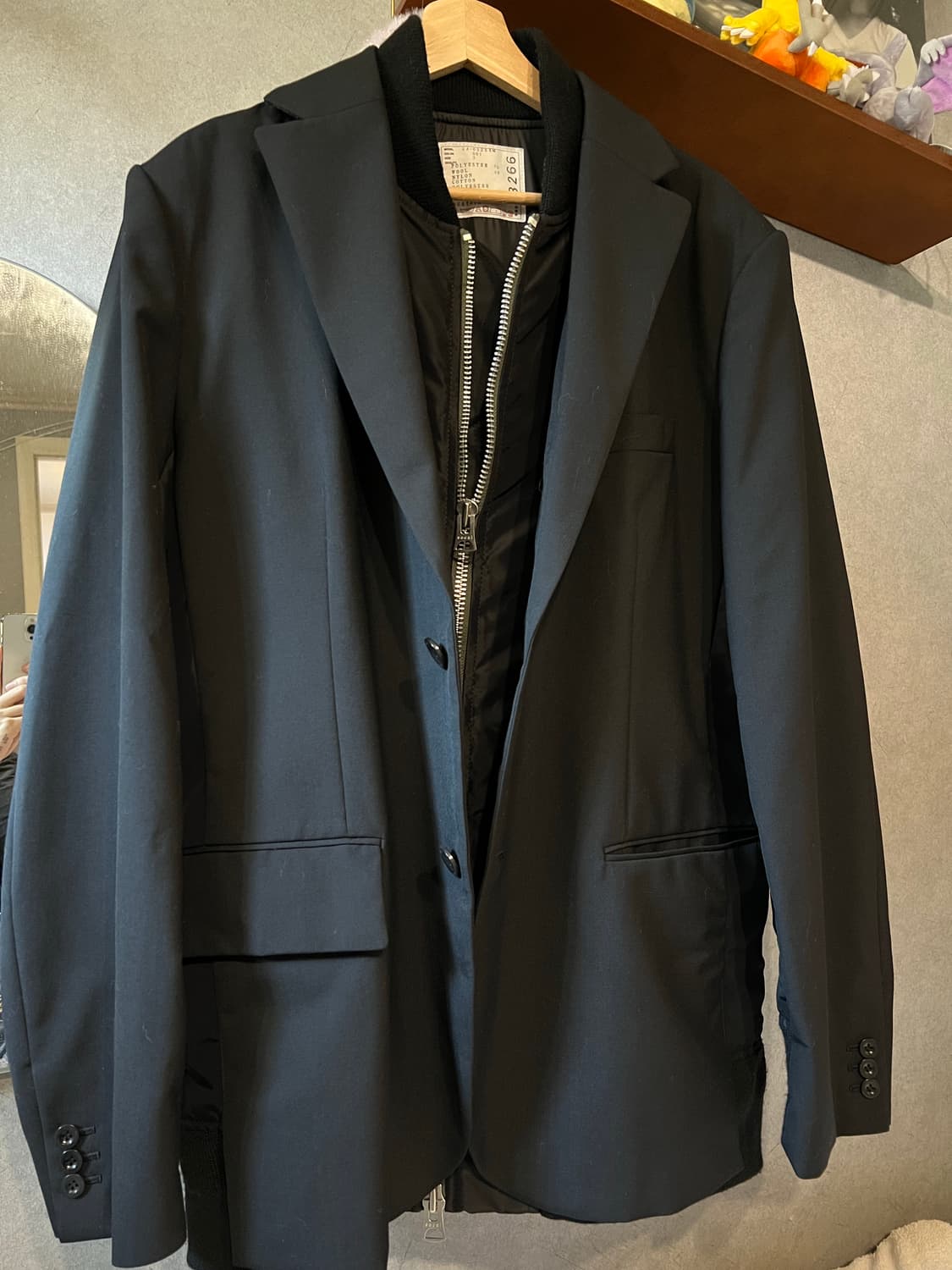 사카이 수트x나일론 트윌 자켓 ma-1 상품이미지2