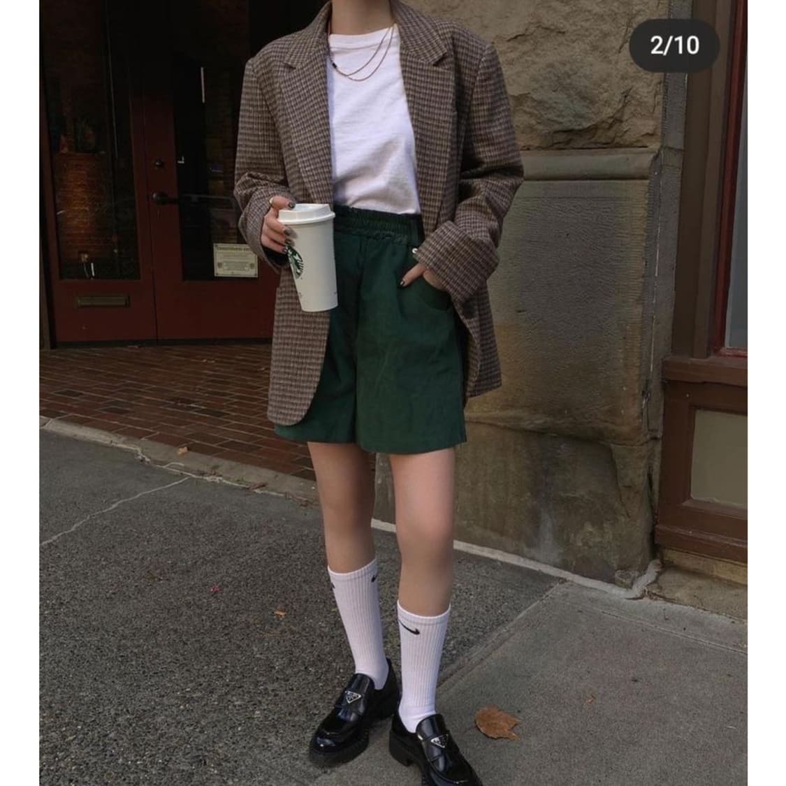 해리스 트위드 체크 싱글 3B 블레이저 자켓 상품이미지2