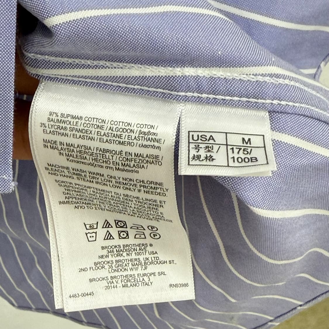 브룩스브라더스 리젠트핏 스트라이프 셔츠 (M) 상품이미지3