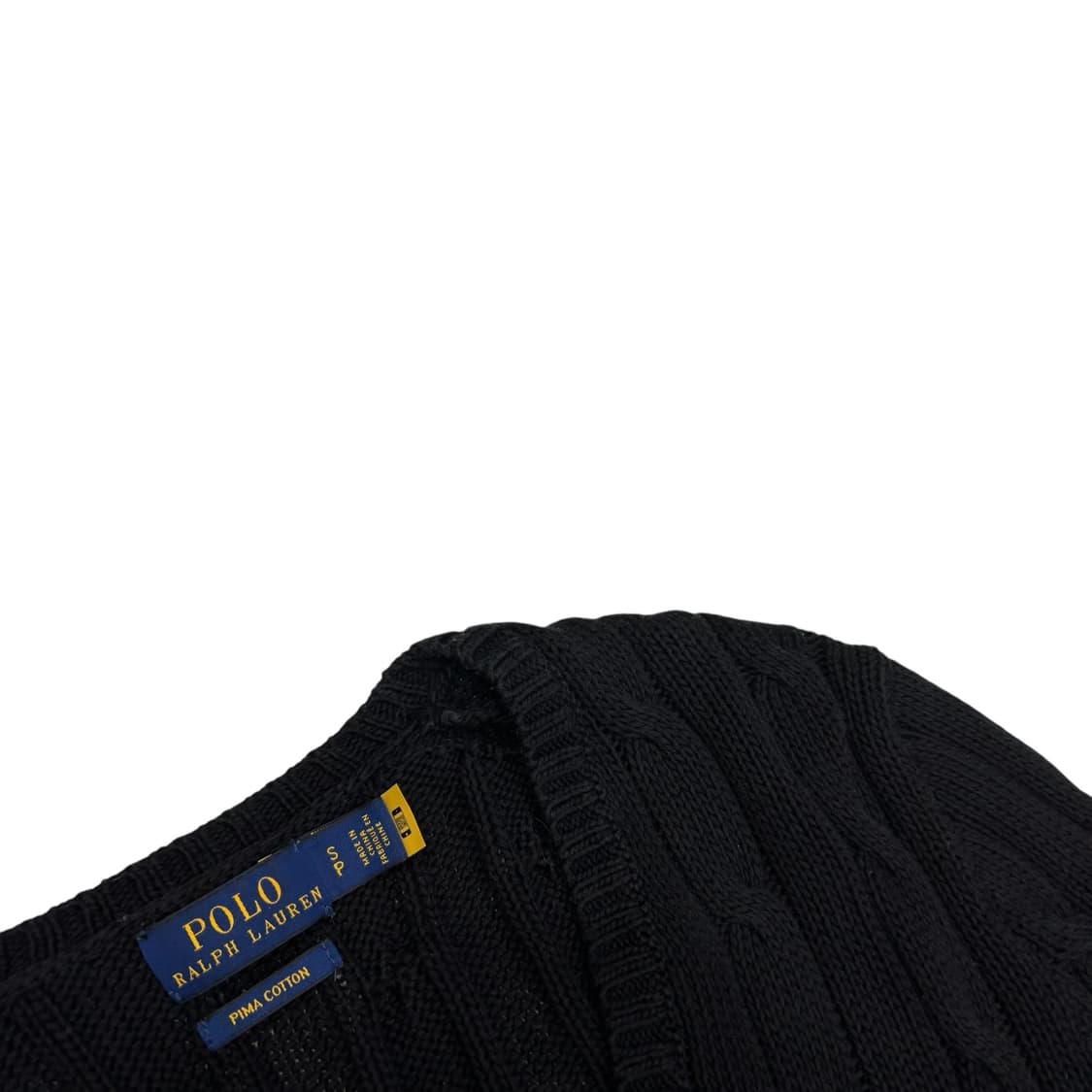 폴로 QR 케이블 v넥 니트 상품이미지3