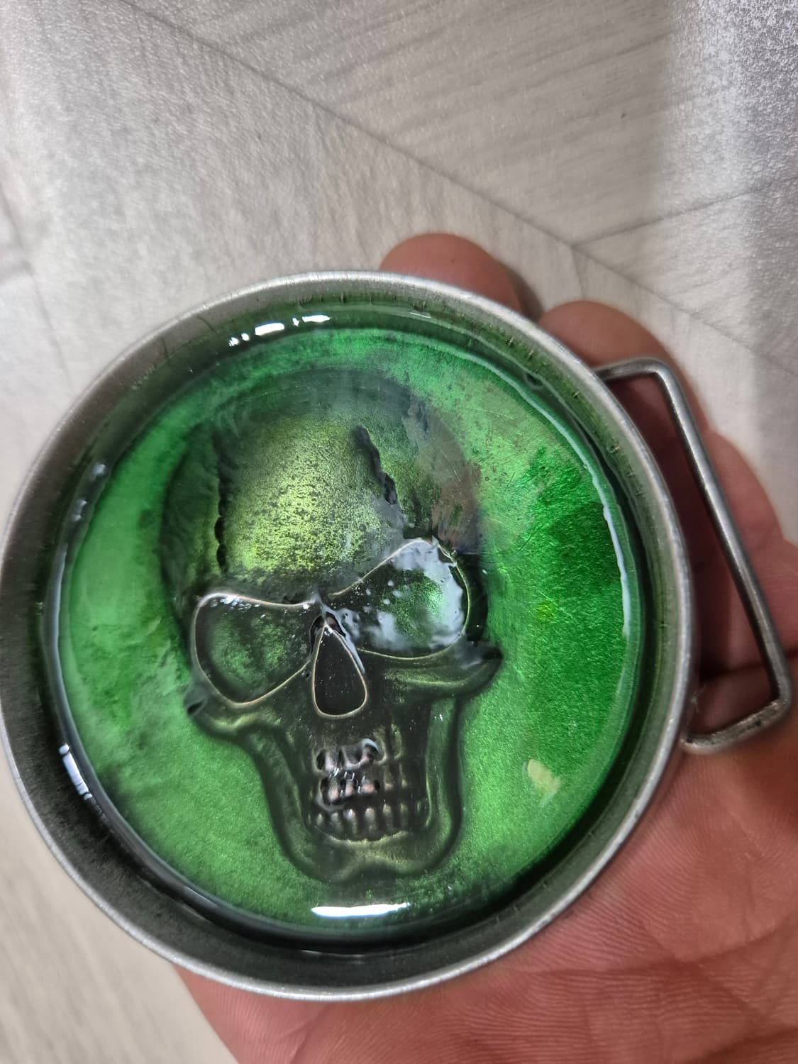 미사용 스컬 레진 합금 버클 상품이미지1