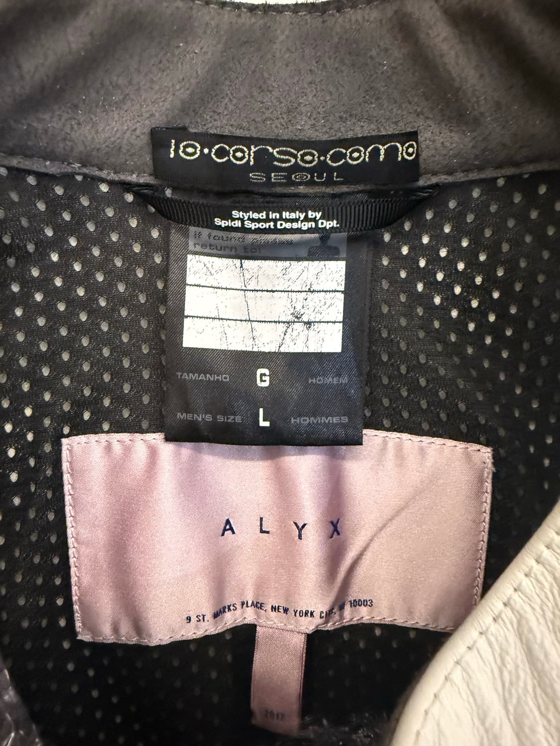 Alyx 알릭스 화이트/블랙 모토 레이싱 자켓 상품이미지3