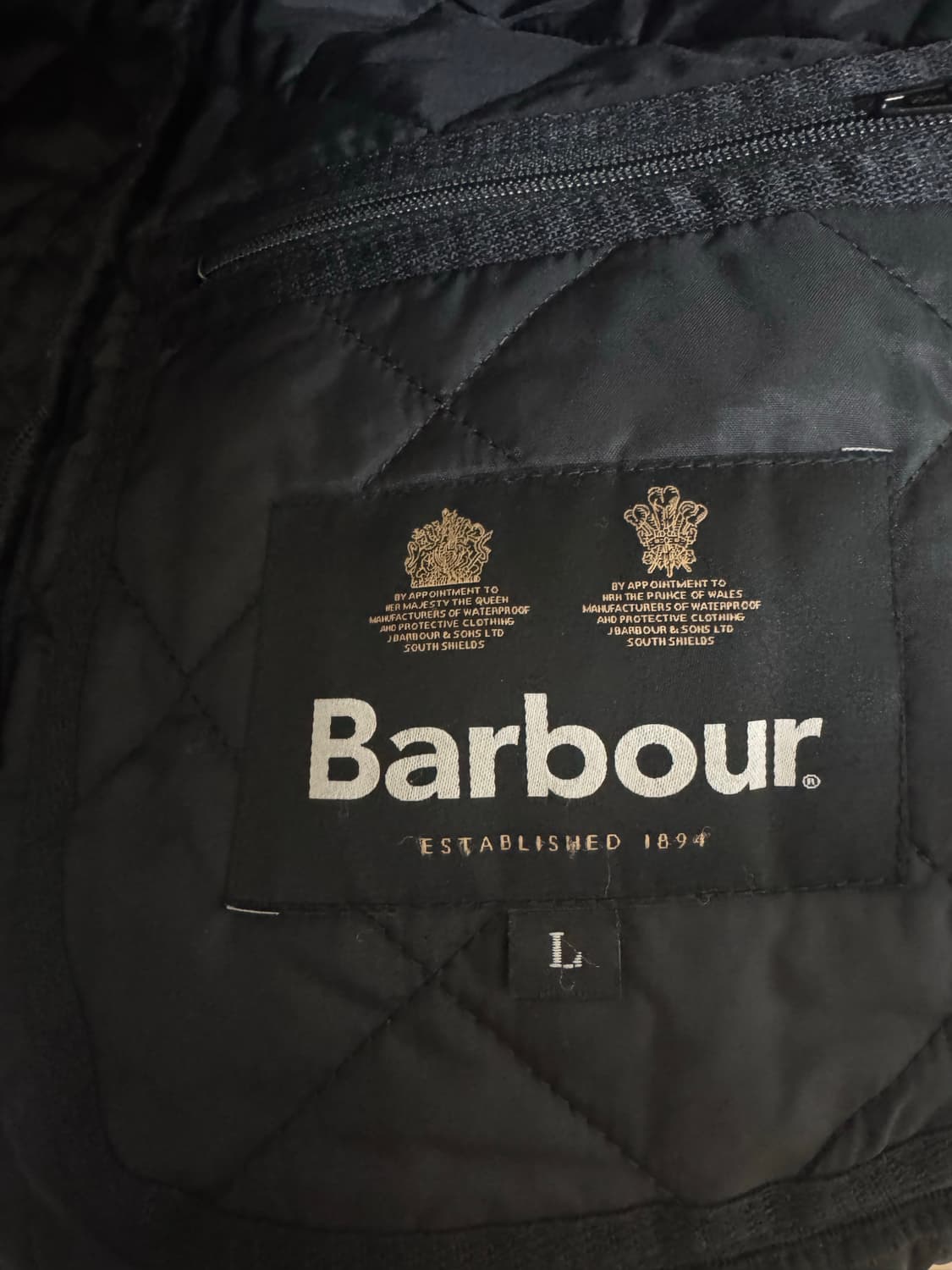 바버 리데스데일 퀼팅자켓 블랙 L 상품이미지4