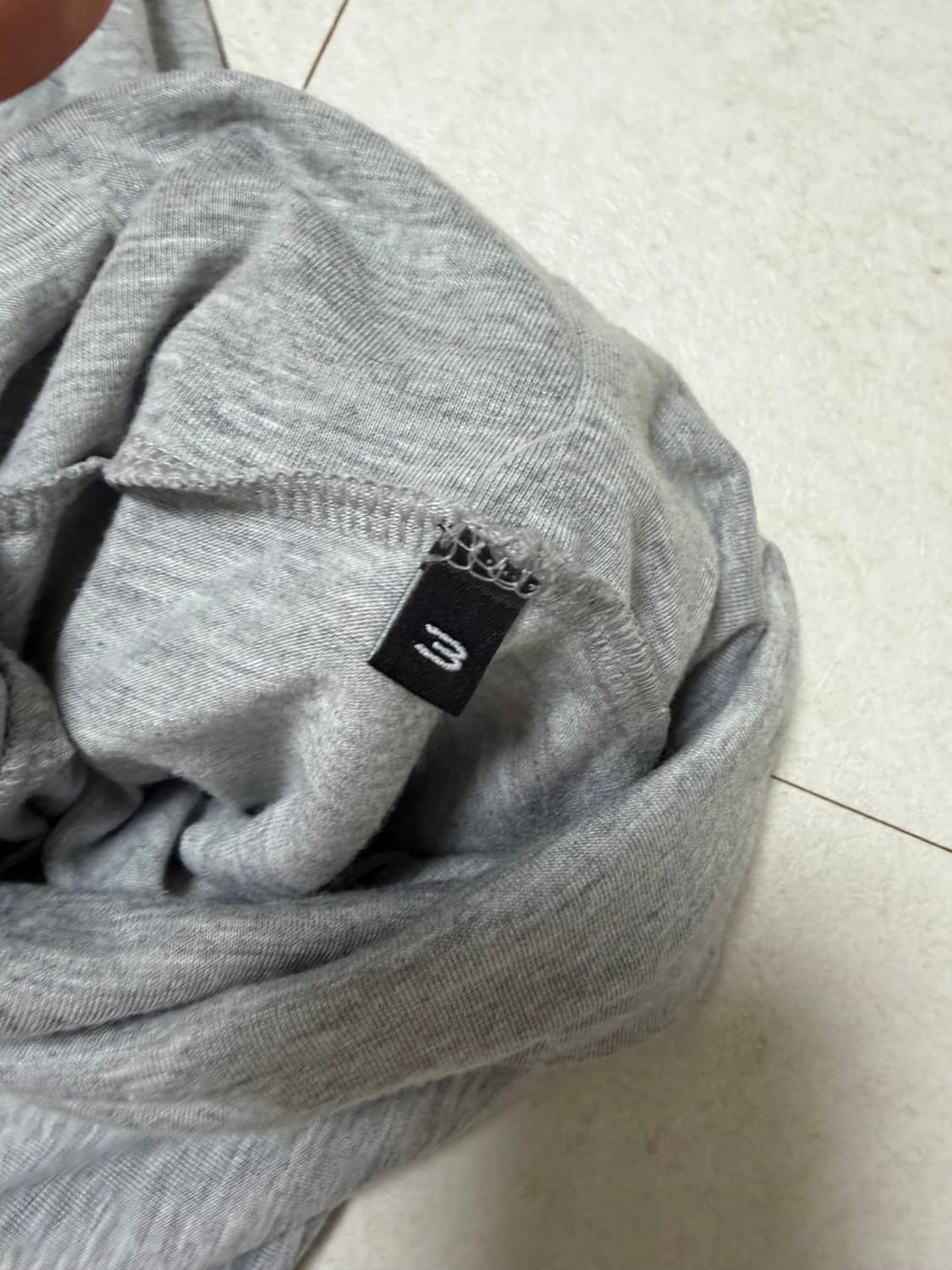 [3] 폴리테루 터틀넥 슬리브 멜란지 그레이 상품이미지2