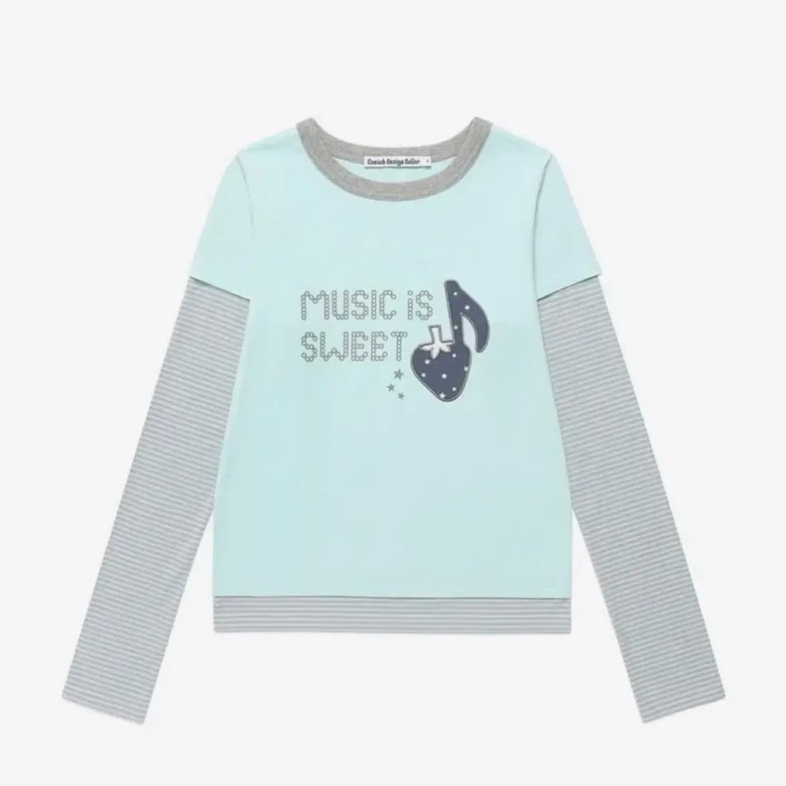 카비시 스트로베리 레이어드 티셔츠 민트 상품이미지1