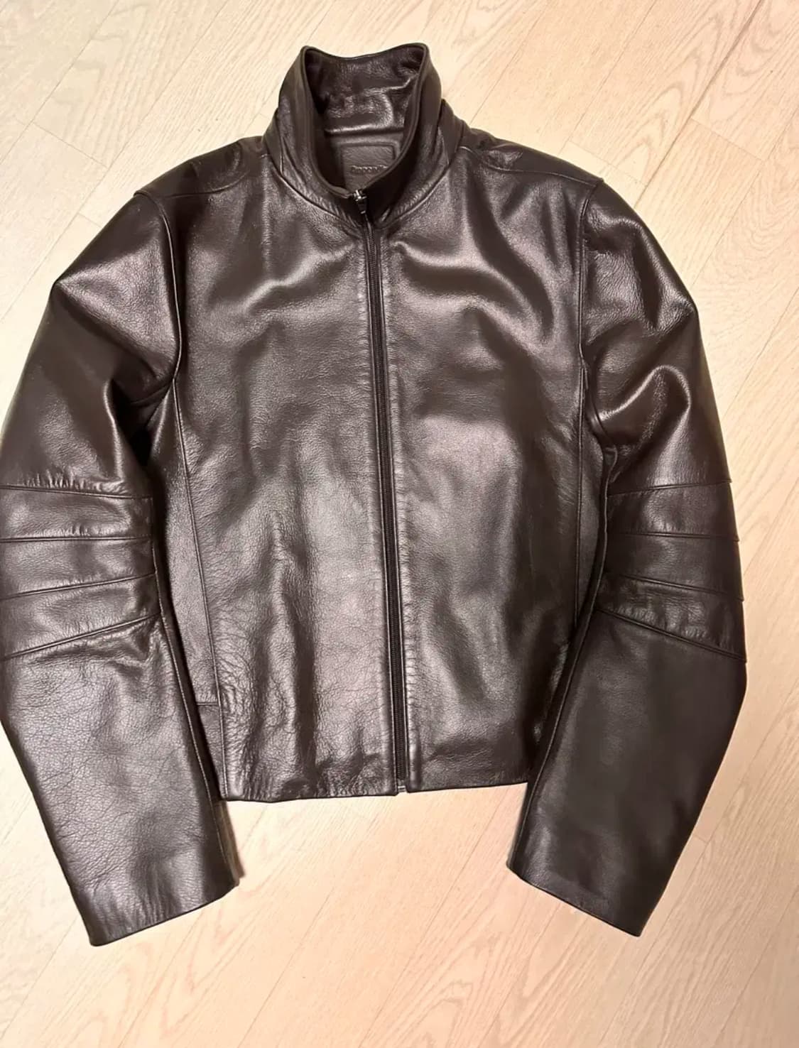 머듈 014 레더자켓 브라운 2 size  상품이미지2