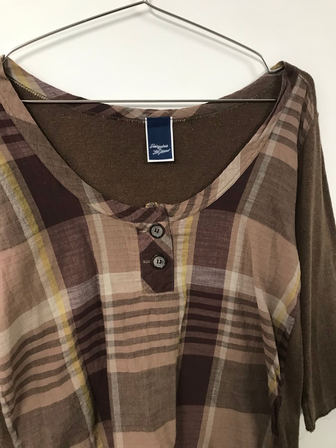 빈티지 체크 티셔츠 상품이미지3