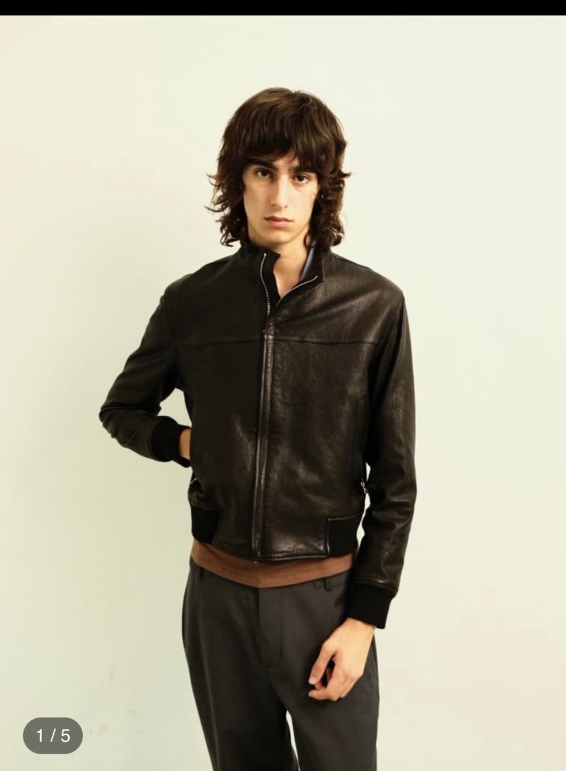 [구매] miskiu Oncle's leather bomber M사이즈 상품이미지1