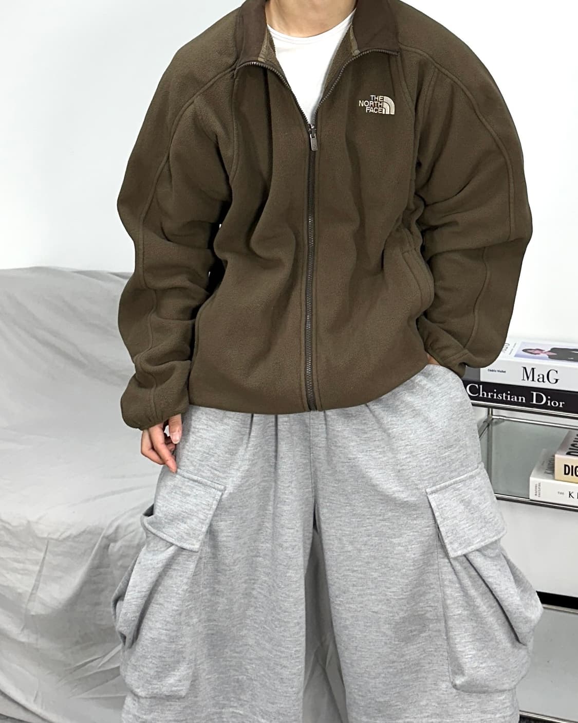 노스페이스 브라운 플리스 자켓 L 상품이미지3