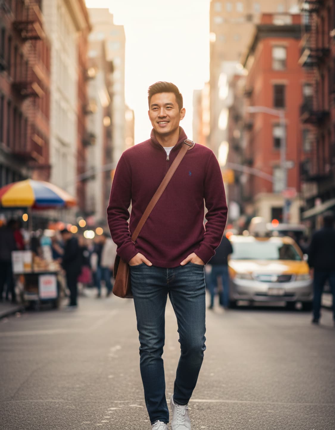 폴로 랄프로렌 버건디 긴팔반집업 상품이미지2