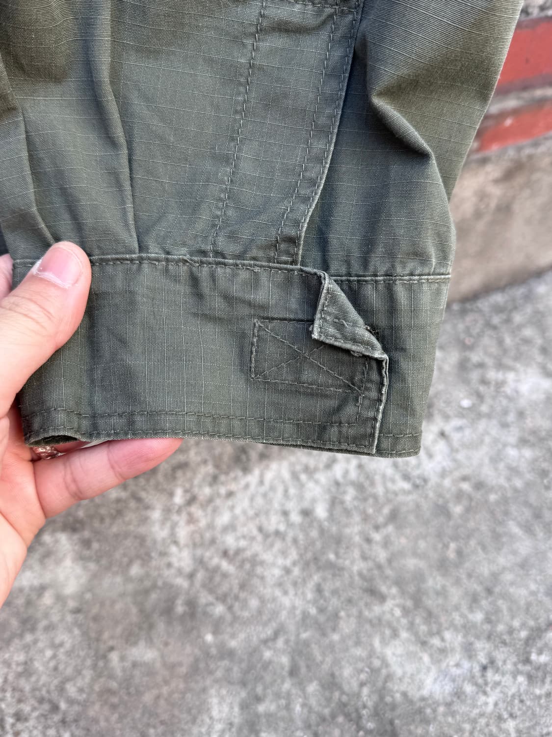 90s 스투시 카키 후드 풀오버  상품이미지8