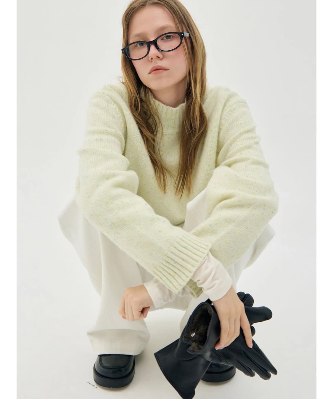 로우클래식 모크넥 니트 스웨터 M 상품이미지1