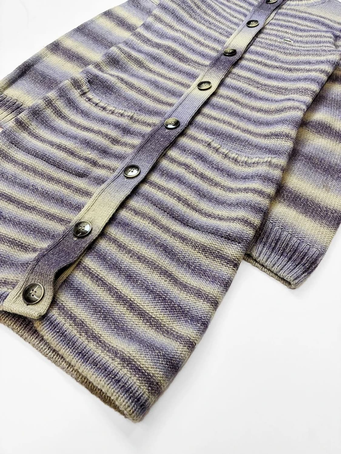 라코스테 Y2K 퍼플 아이코닉 롱 니트 가디건 PN5126 상품이미지3