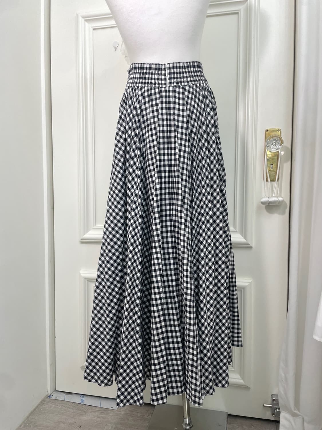 black gingham check bow point banding lo 상품이미지4