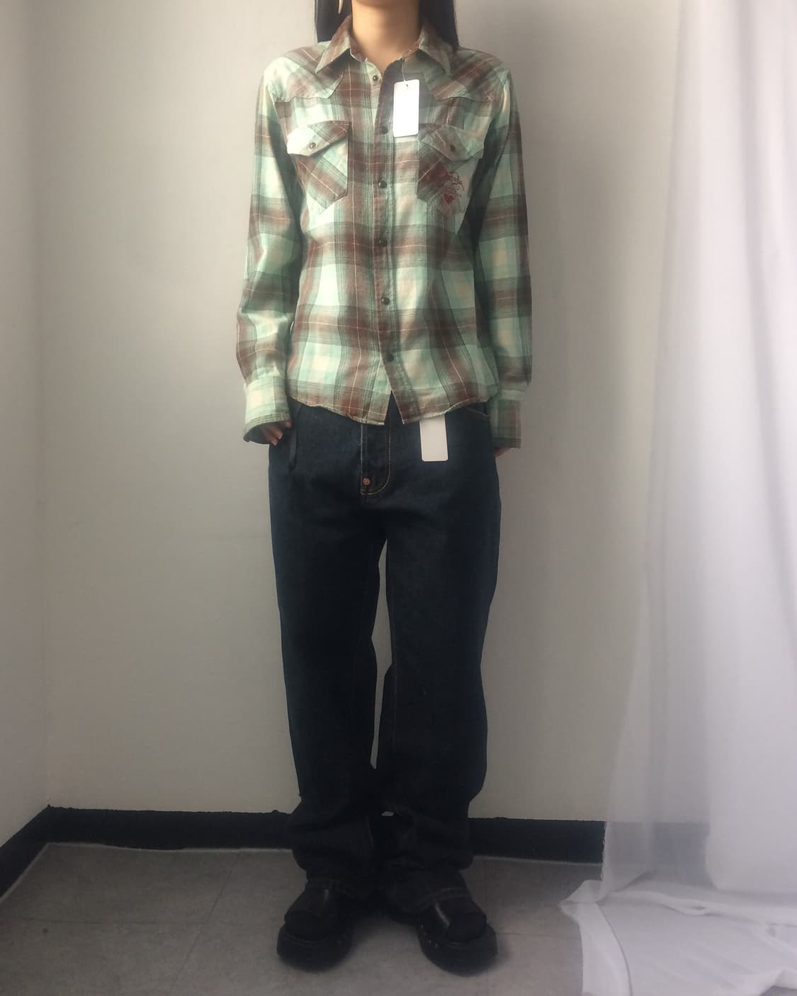 Gotcha check pattern shirt 상품이미지6