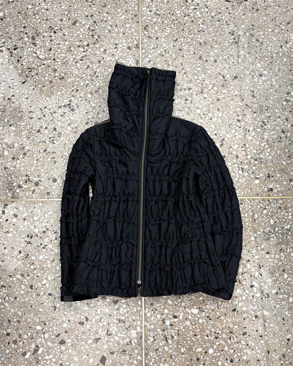 빈티지 레이스 트리밍 하이넥 자켓 상품이미지2